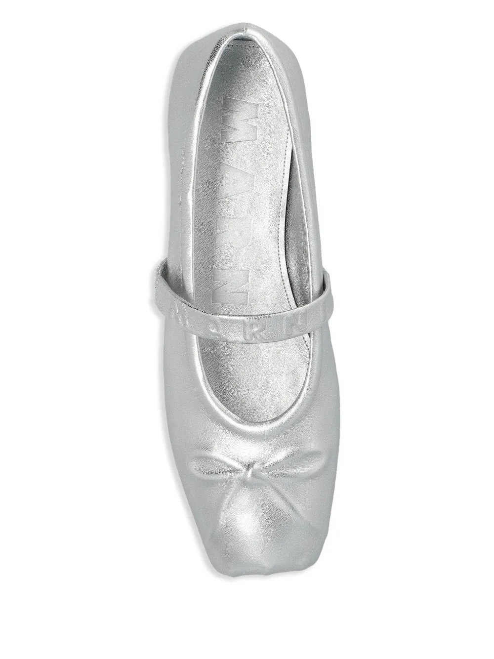 Marni metallic ballerina shoes Silver