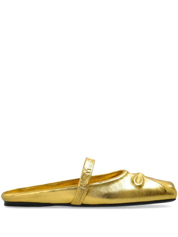 【関税＆送料込み】Marni Ballerinas Marni Metallic Ballerina Shoes | Gold | FARFETCH