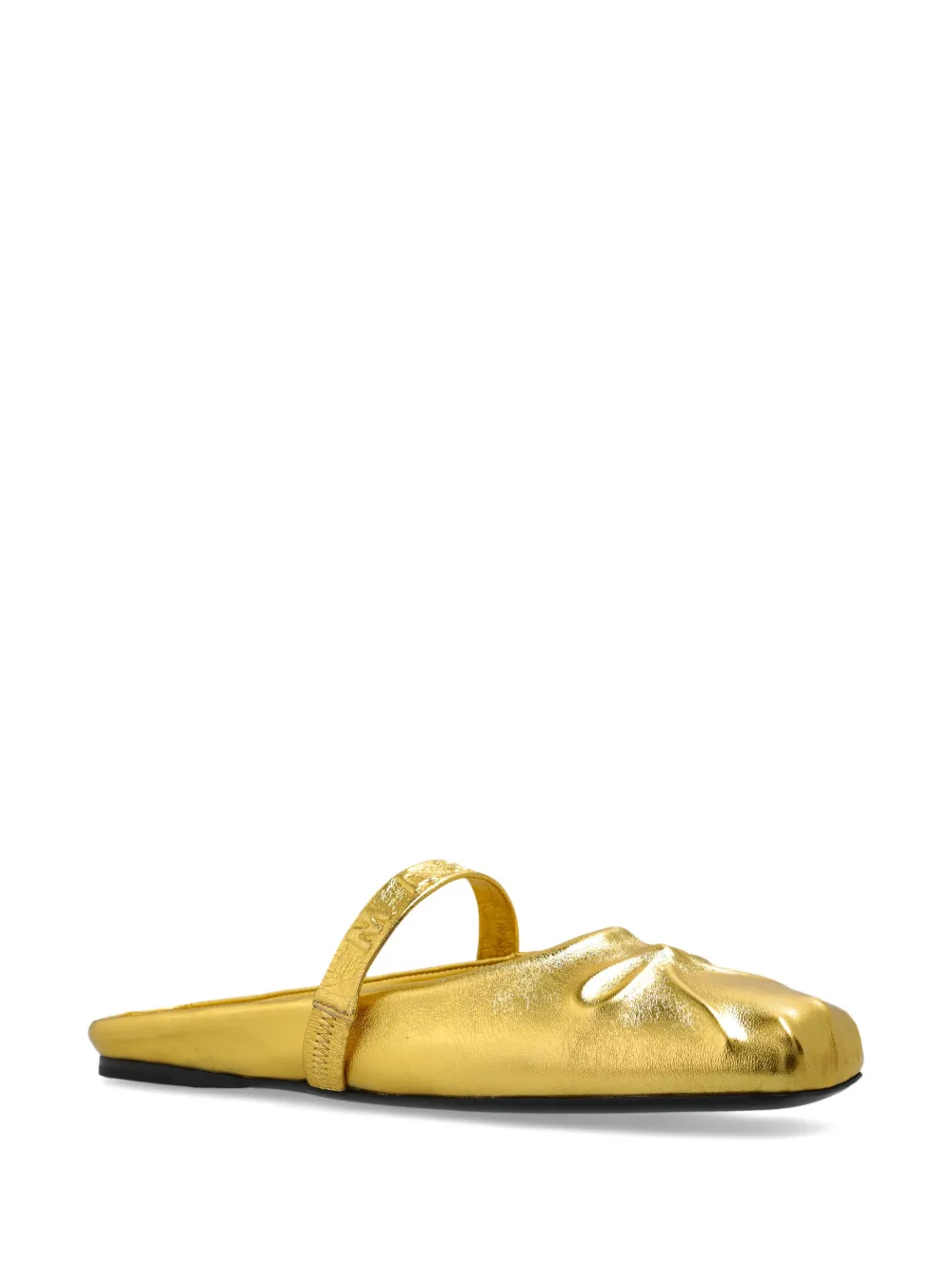 Marni metallic ballerina shoes Gold