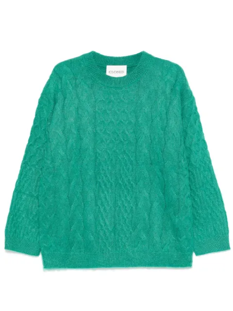 Closed cable-knit sweater