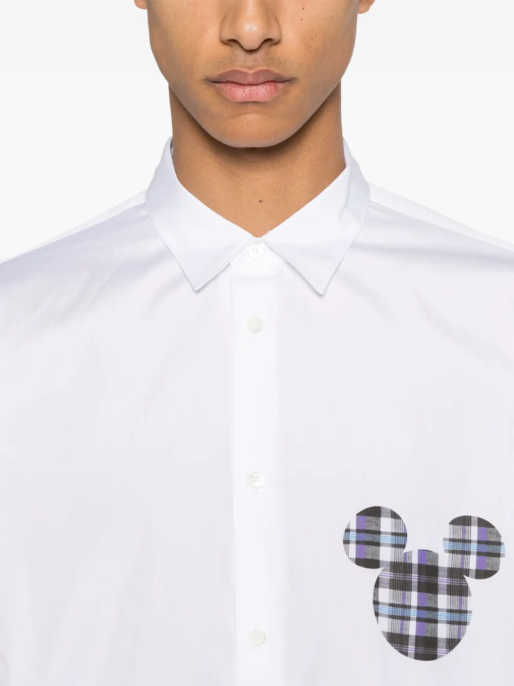 Comme Des Garçons Shirt x Disney overhemd met Mickey-print Wit
