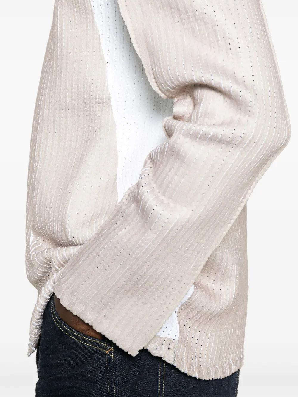 Comme Des Garçons Shirt Grofgebreide trui Beige