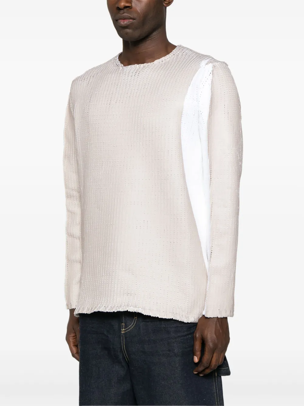 Comme Des Garçons Shirt Grofgebreide trui Beige