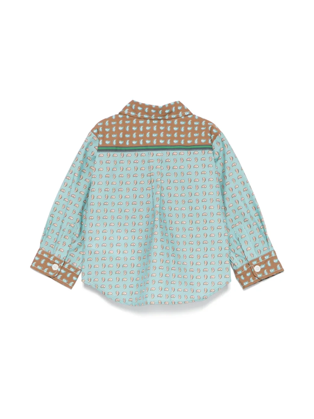 ETRO KIDS Shirt met paisley-print Blauw