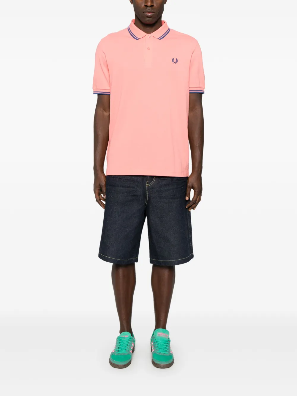 Comme Des Garçons Shirt x Fred Perry poloshirt met geborduurd logo - Roze