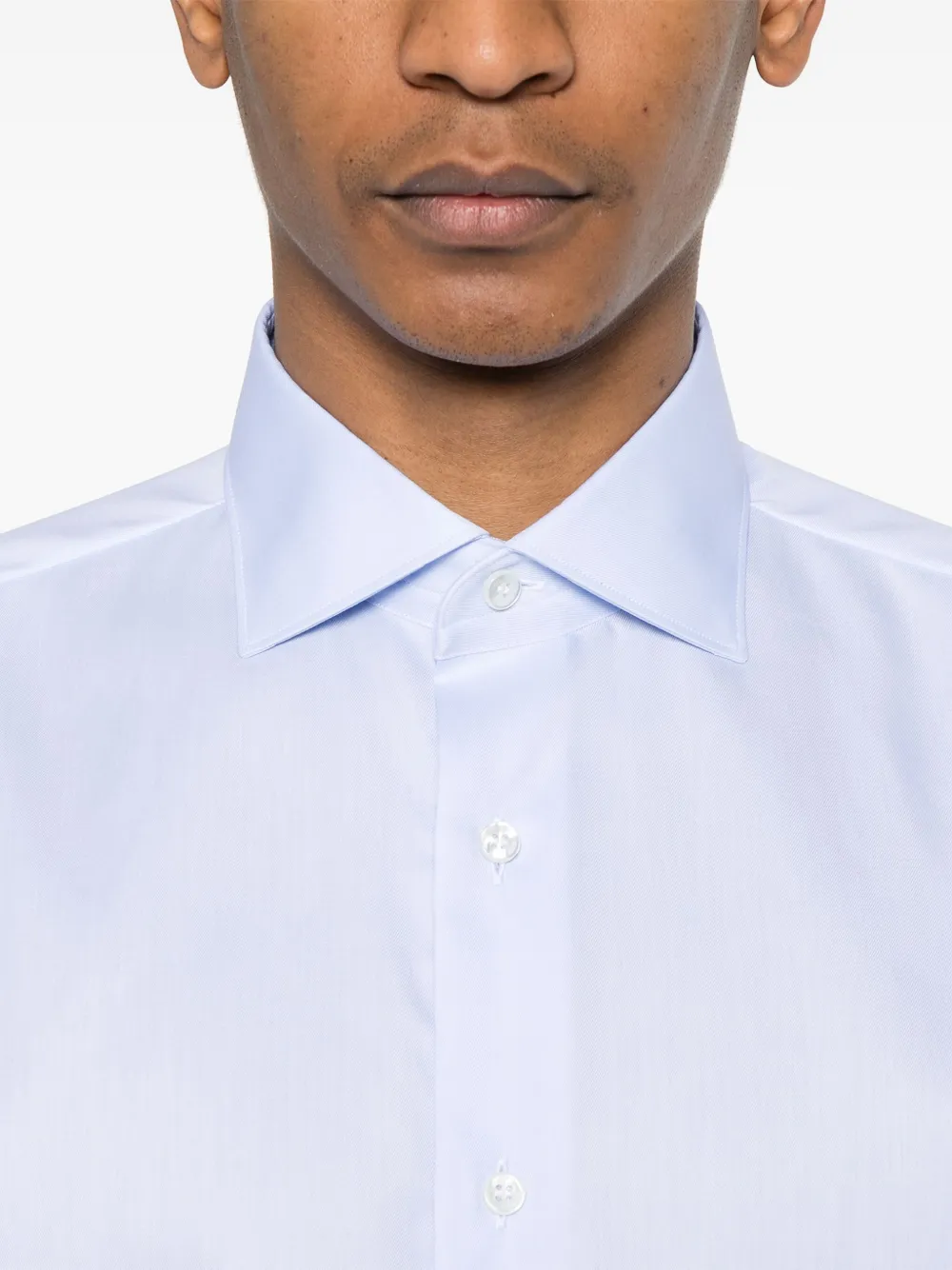 Brioni Katoenen overhemd Blauw