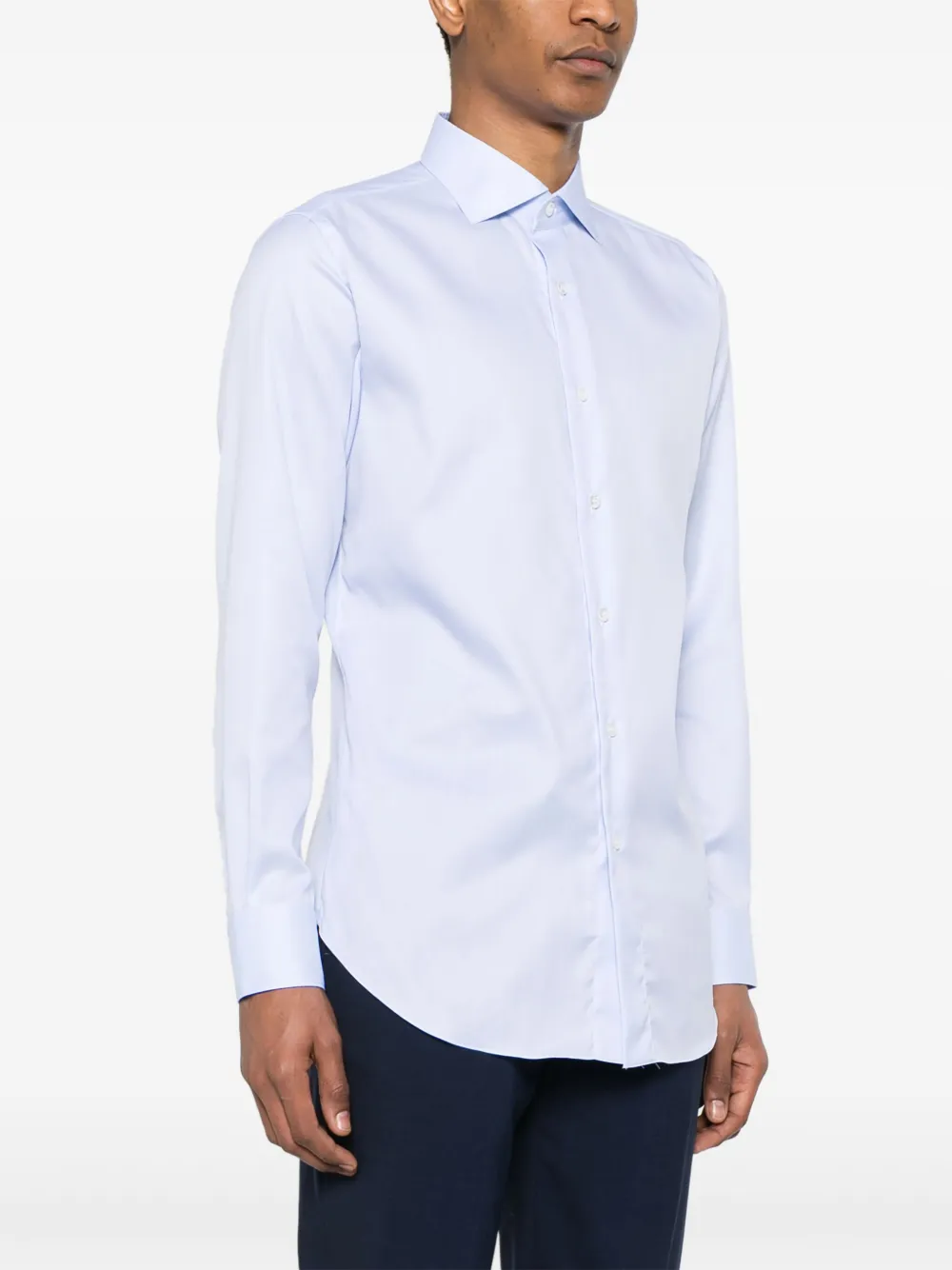 Brioni Katoenen overhemd Blauw