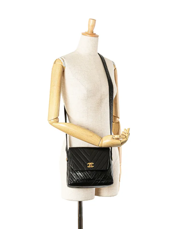 CHANEL Pre-Owned 1994-1996 ココマーク シェブロン フラップ 
