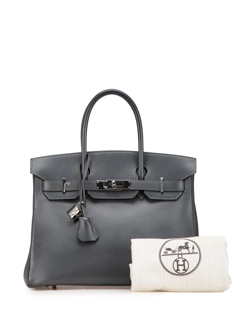 Hermès Pre-Owned 2001 Box Birkin Retourne 30 kalfsleren handtas - Grijs