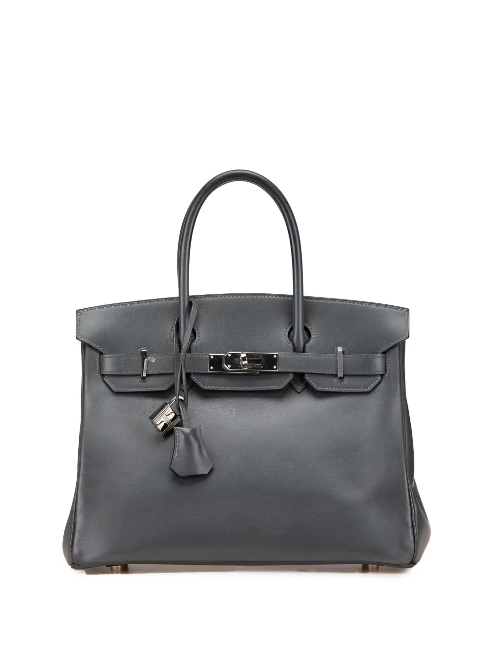 Hermès Pre-Owned 2001 ボックスカーフ バーキン ルトゥルネ 30 ハンドバッグ - グレー Hermès Pre-Owned 2001 ボックスカーフ バーキン ルトゥルネ 30 ハンドバッグ - グレー