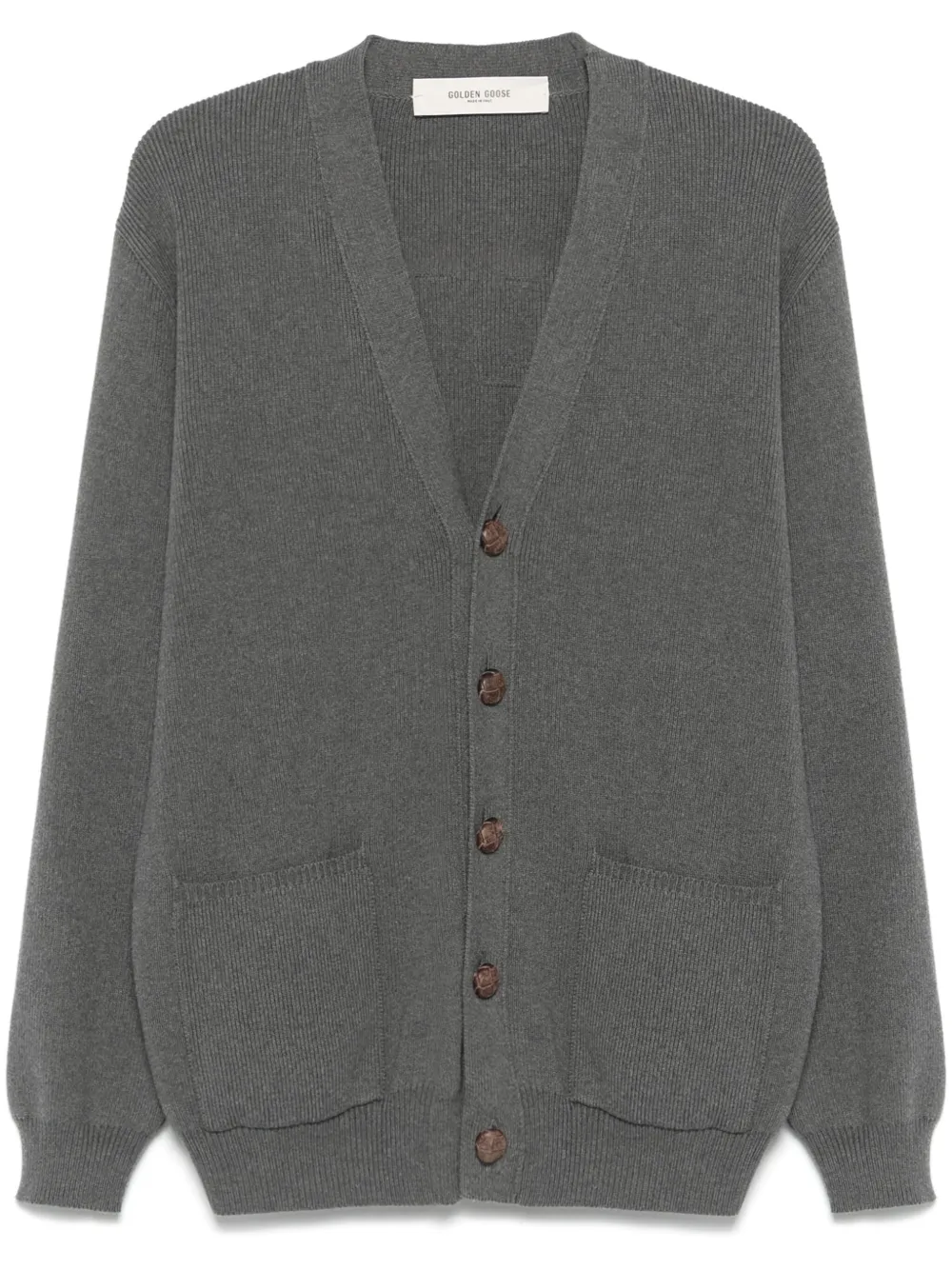 logo-appliqué cardigan