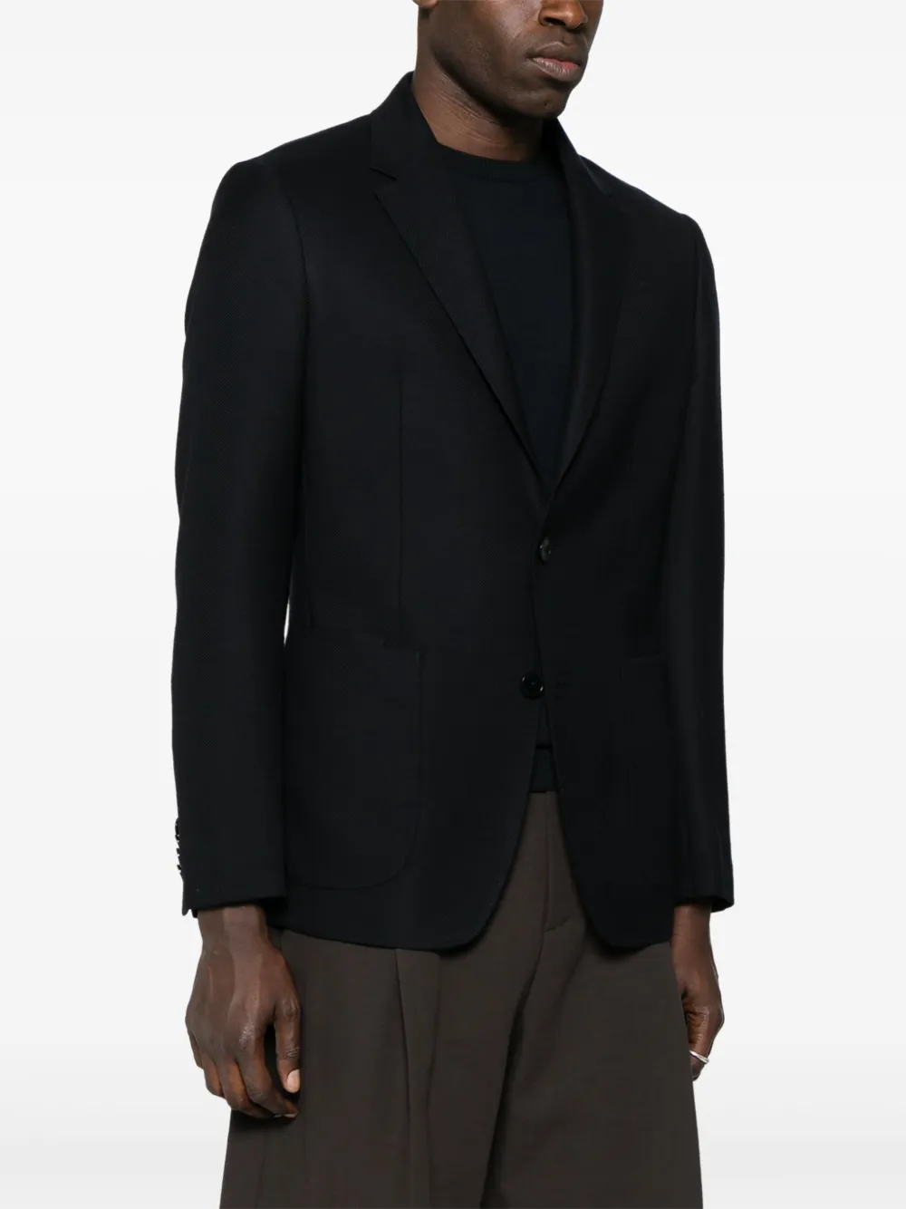 Zegna Wollen blazer Zwart
