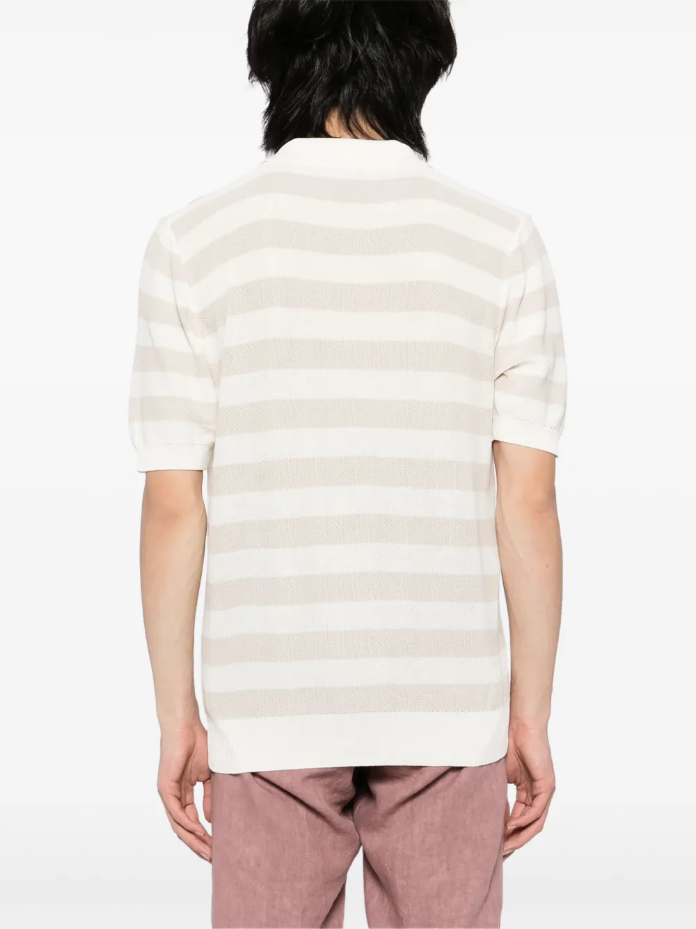 Eleventy Gestreept poloshirt Beige