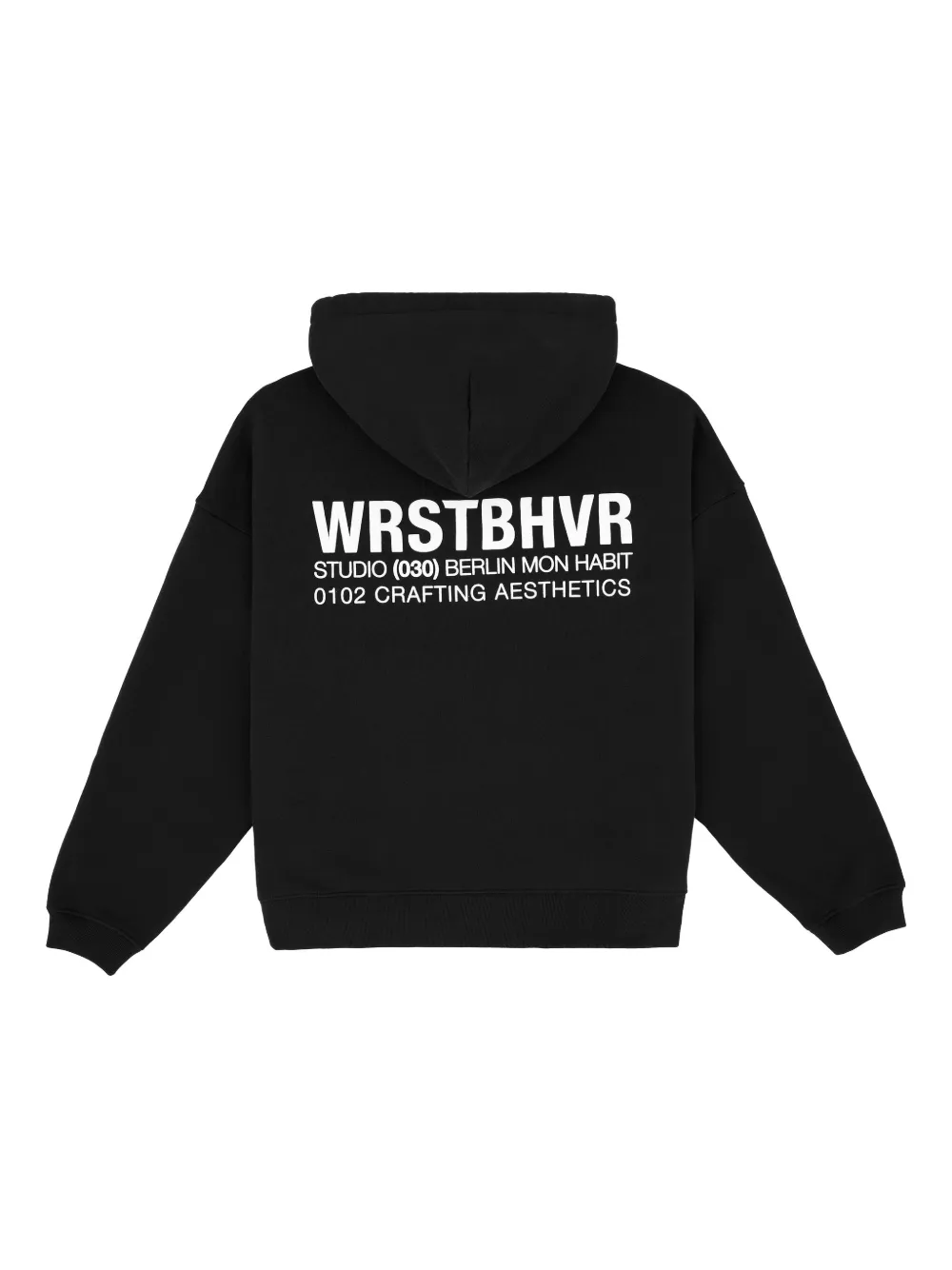 WRSTBHVR logo-print hoodie - Zwart