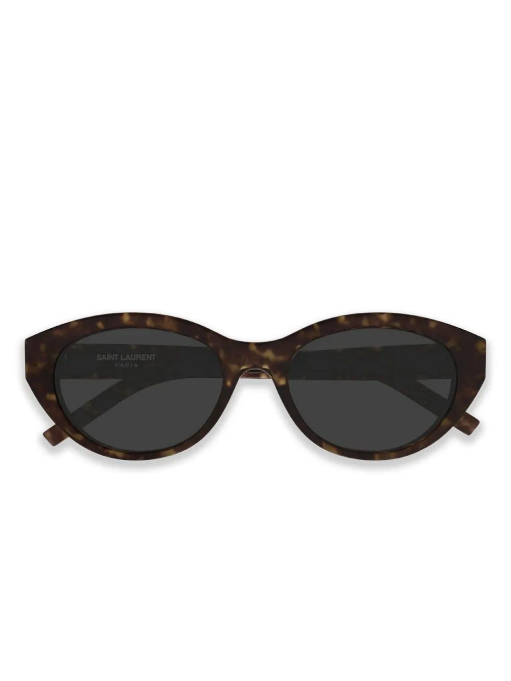 Saint Laurent Eyewear Ovale Sonnenbrille in Schildpattoptik - Braun