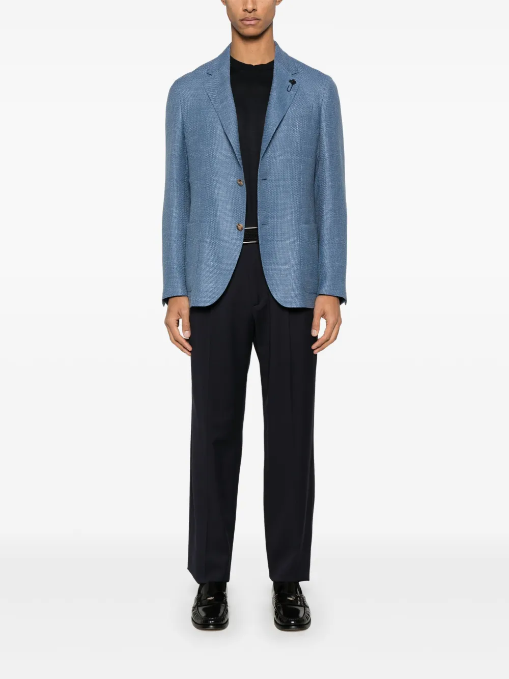 Lardini Blazer met enkele rij knopen - Blauw