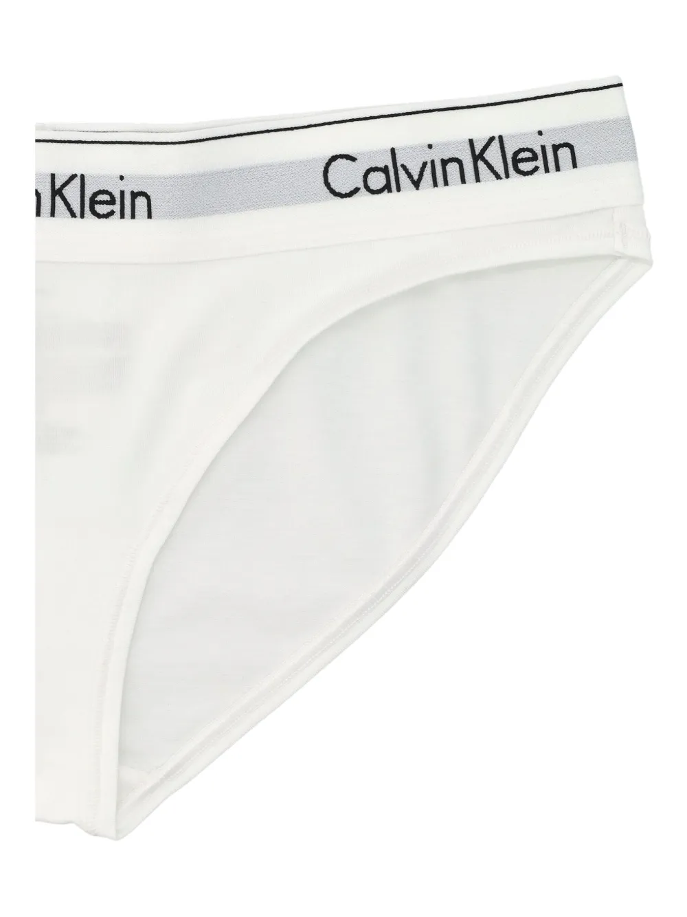 Shop Calvin Klein Logo Waist Briefs In ホワイト