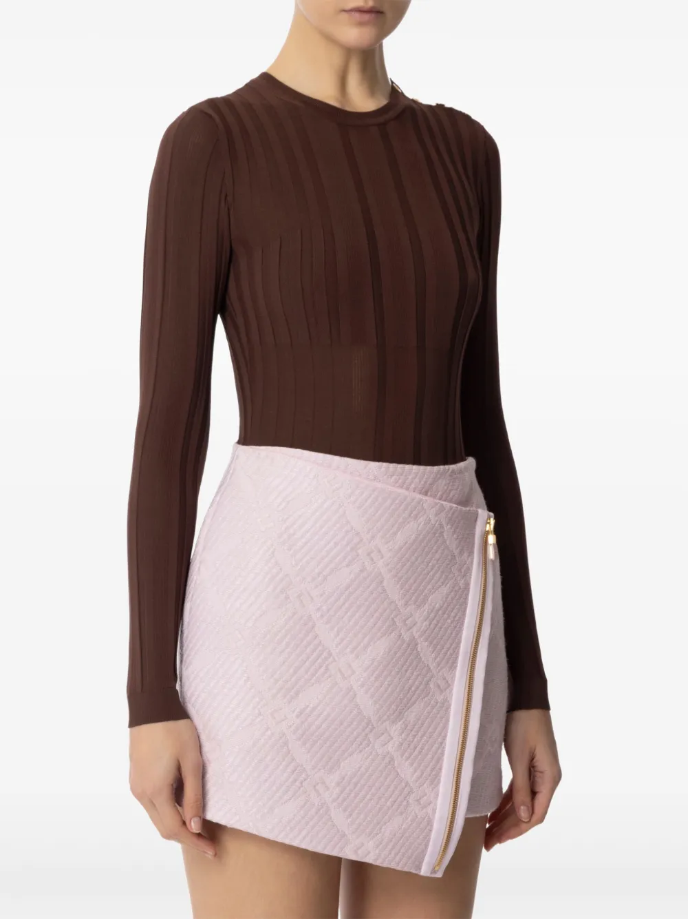 Elisabetta Franchi top tejido de canalé semitransparente | Playeras y jerséis | Image 2