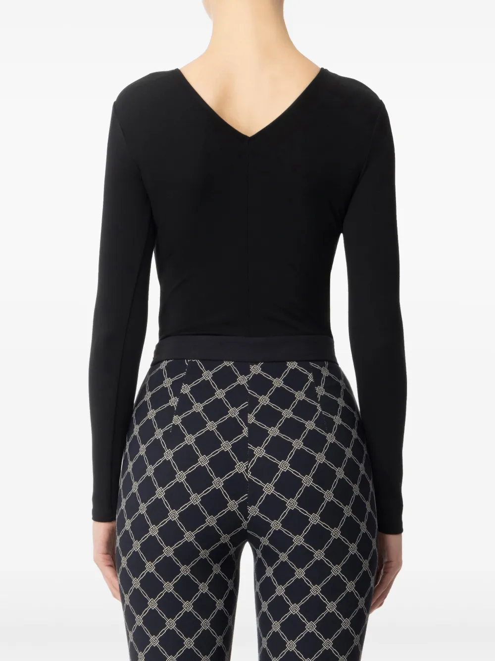 Elisabetta Franchi Body met veters Zwart