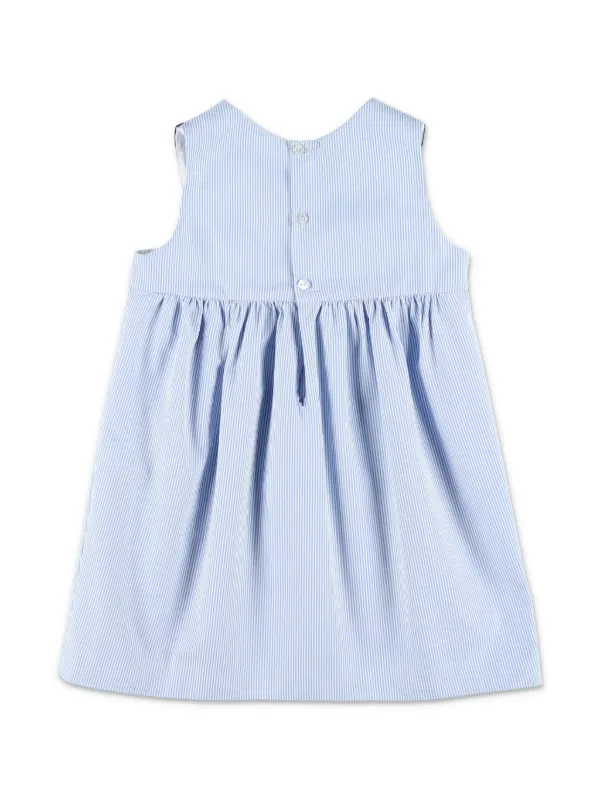 グッチチルドレンブルードレスワンピ Gucci Kids ストライプ