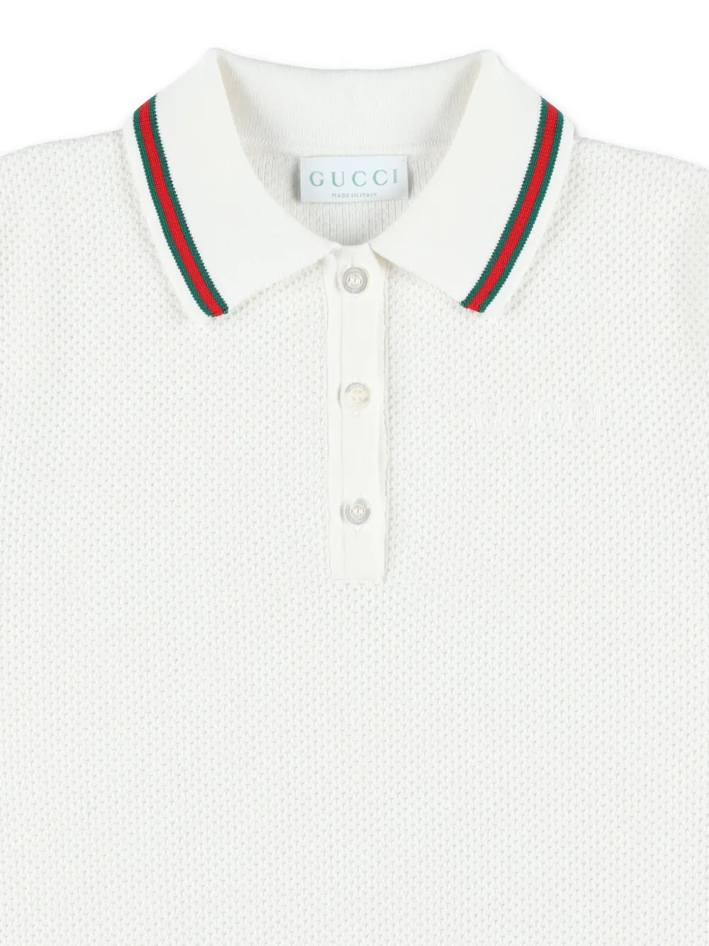 Gucci Kids Jurk met Web-streep afwerking Wit