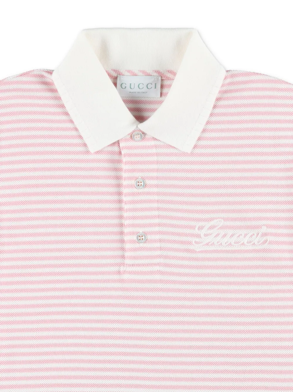 Gucci Kids Gestreept poloshirt Roze