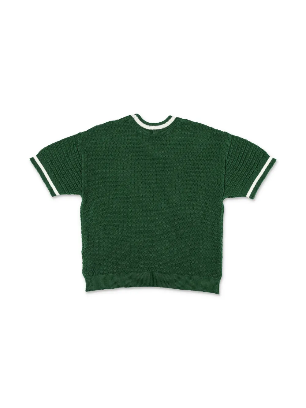 Mini Rodini crochet-knit T-shirt - Groen