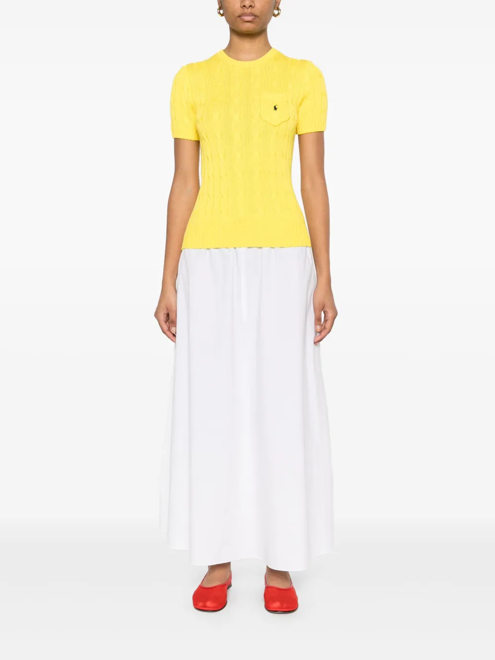 Polo Ralph Lauren Kabelgebreide top Geel