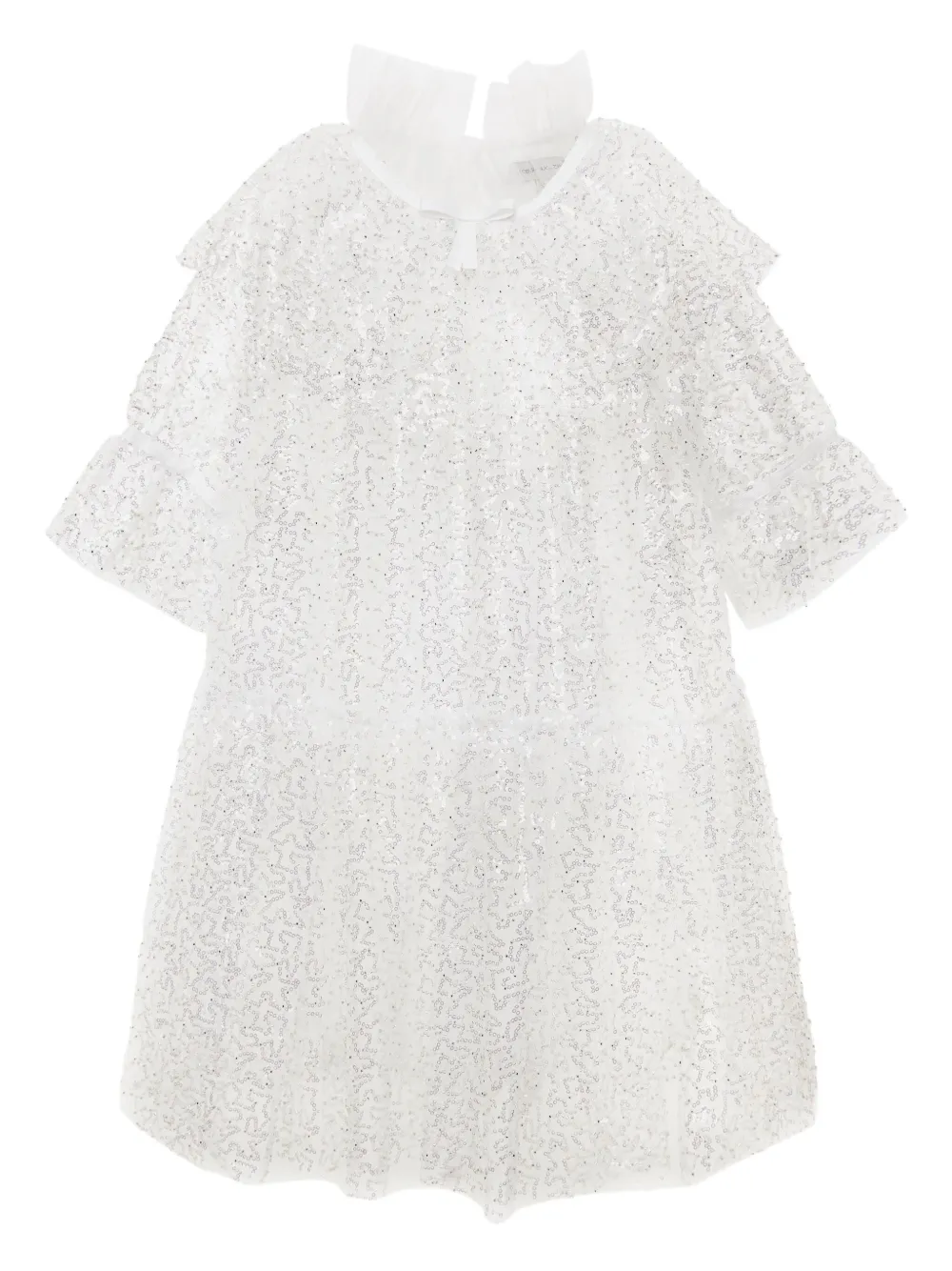 BCBG KIDS Vestido com aplicação de paetês | Branco | Image 1