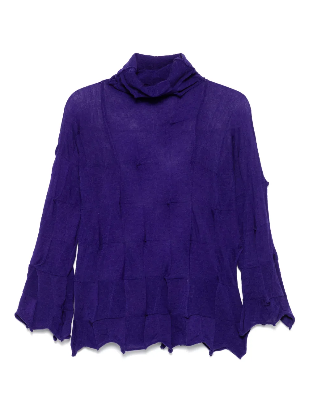 Issey Miyake Pre-Owned 2000s turtleneck long-sleeves top | Purple | Image 1