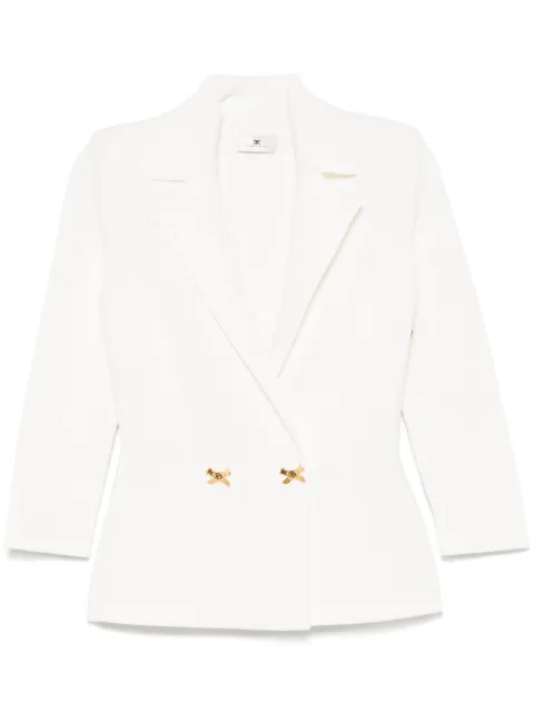 Elisabetta Franchi jewelled bows knit blazer