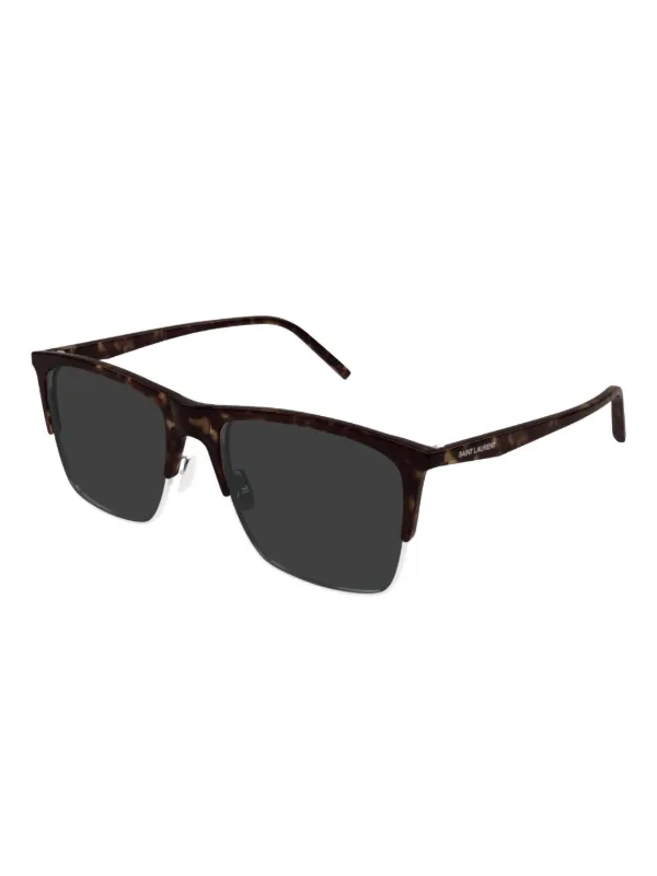 Saint Laurent Eyewear トータスシェル スクエアサングラス | ブラウン