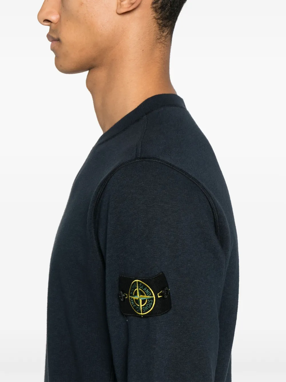 Stone Island Sweater met Compass-logopatch Blauw