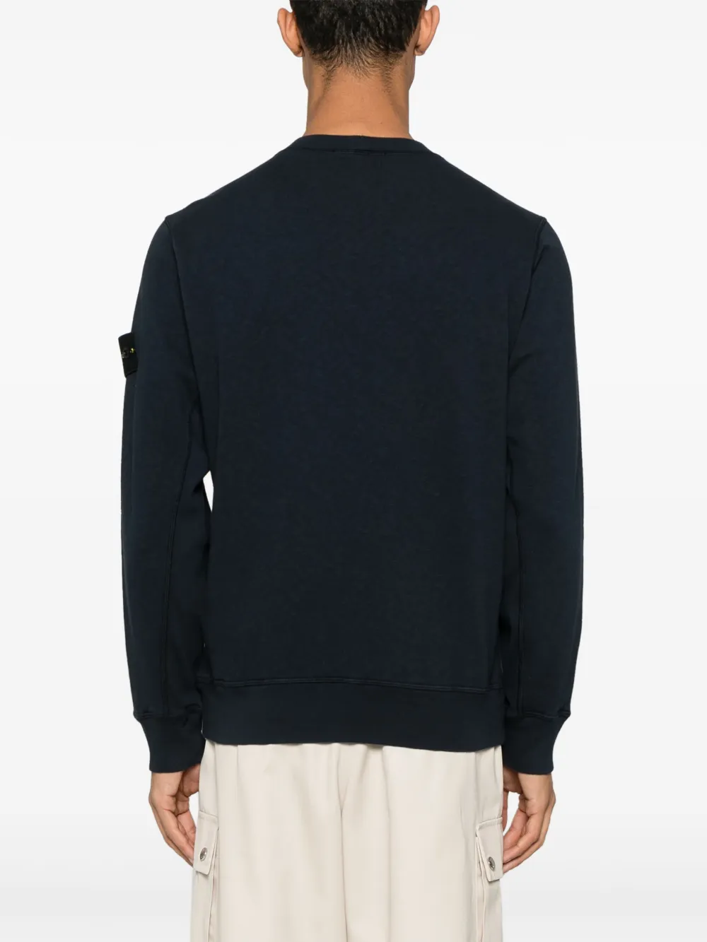 Stone Island Sweater met Compass-logopatch Blauw