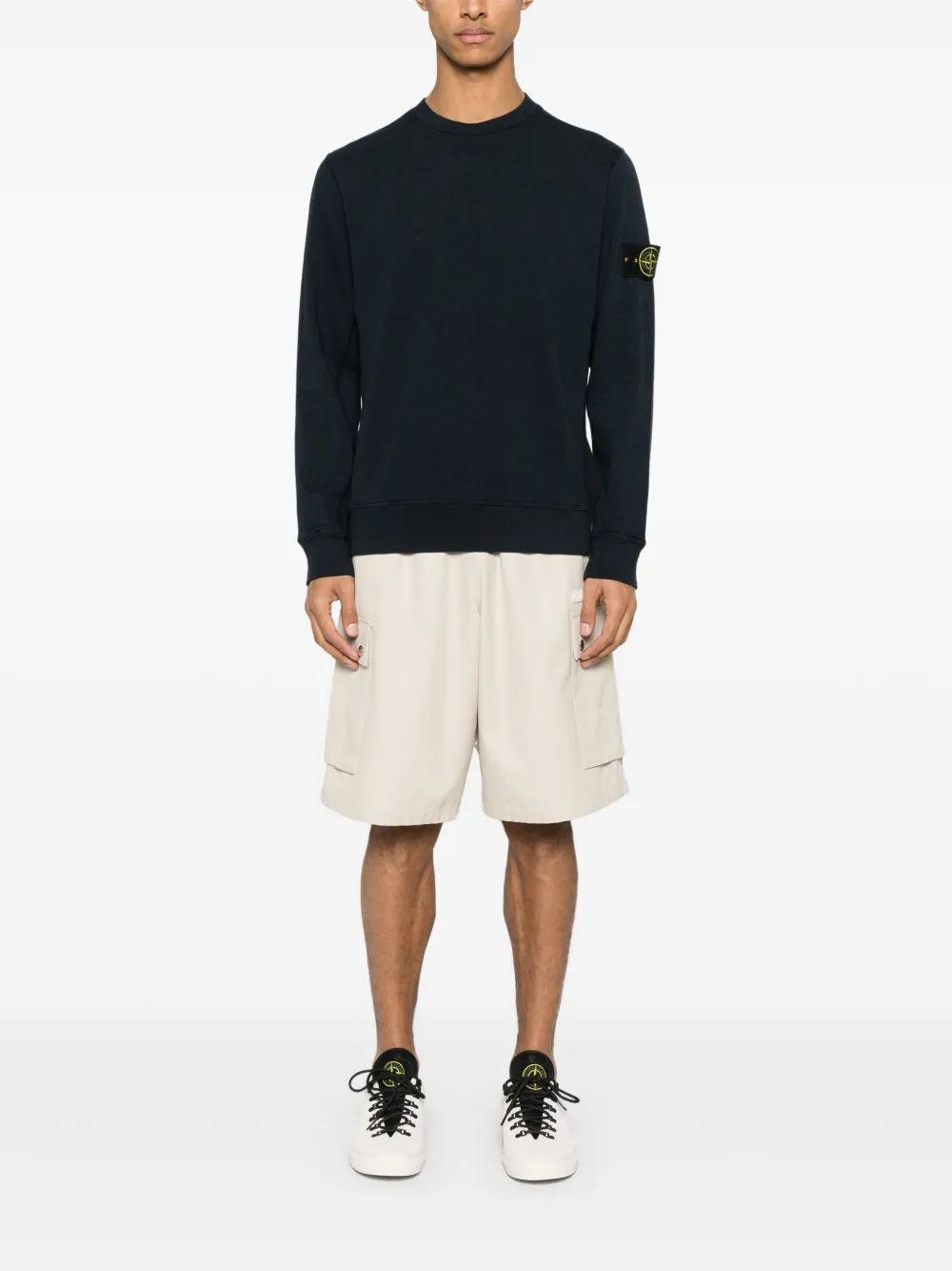 Stone Island Sweater met Compass-logopatch - Blauw