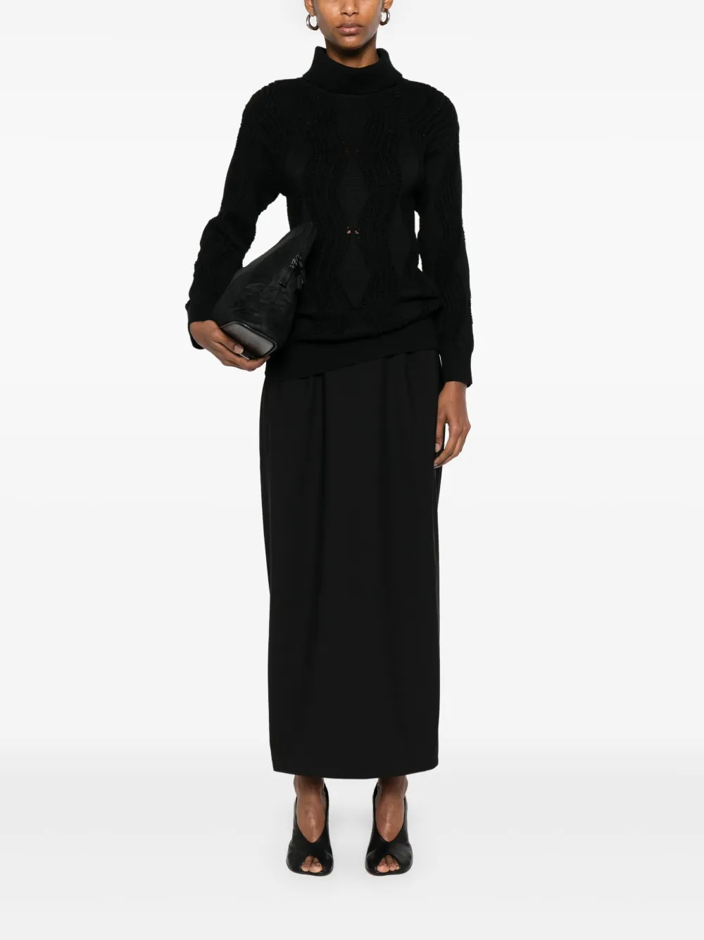Issey Miyake Pre-Owned 1980s turtleneck textured sweater | Image 2