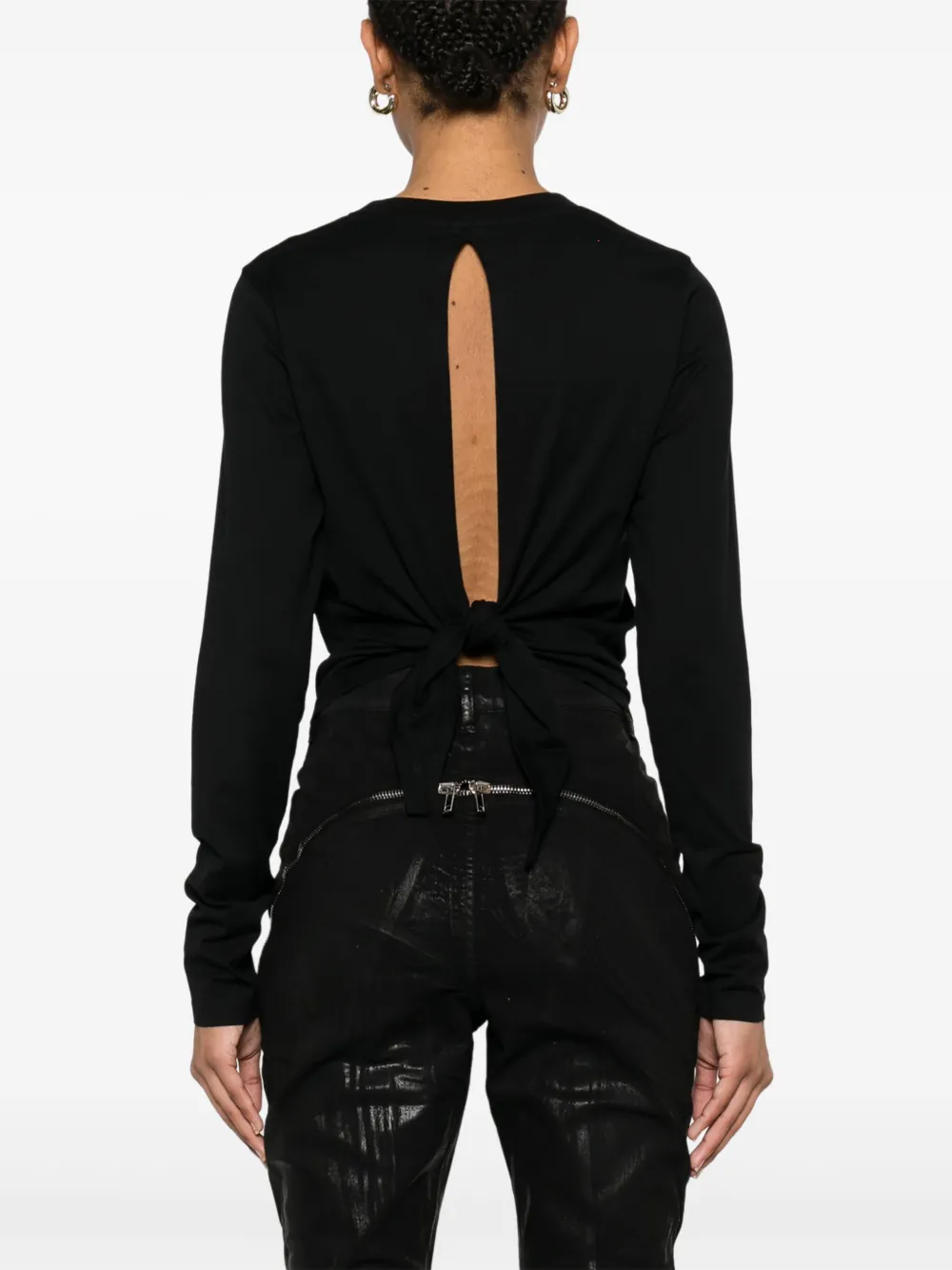 Givenchy T-shirt met open rug Zwart