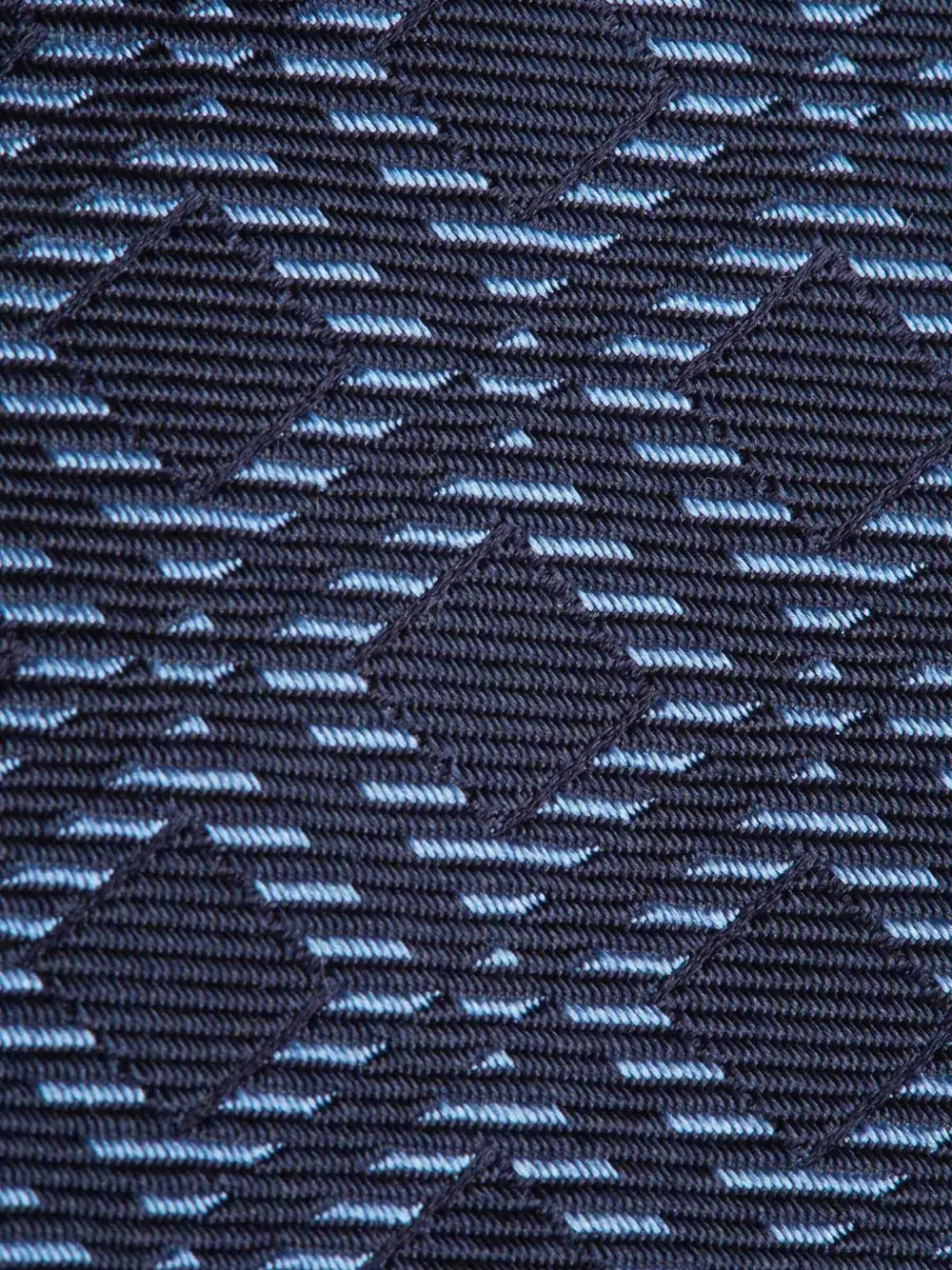 Kiton Stopdas met jacquard-patroon - Blauw