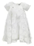 BCBG KIDS floral-embroidery dress - White