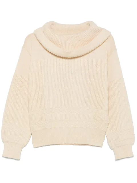 Issey Miyake Pre-Owned suéter con cuello desbocado 1980