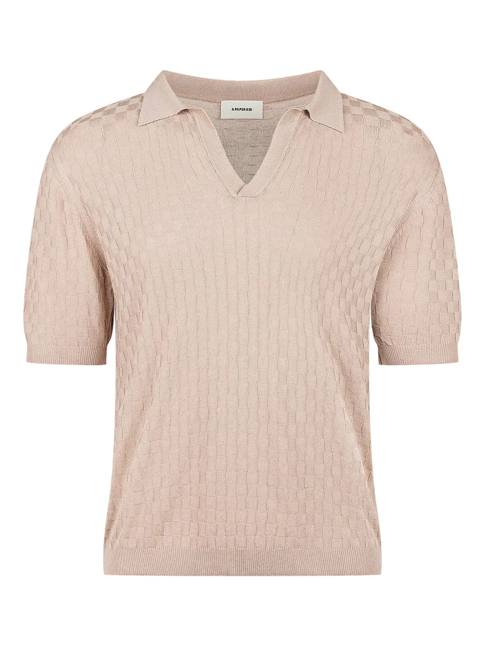 A Paper Kid knitted polo shirt | Neutrals | Image 1