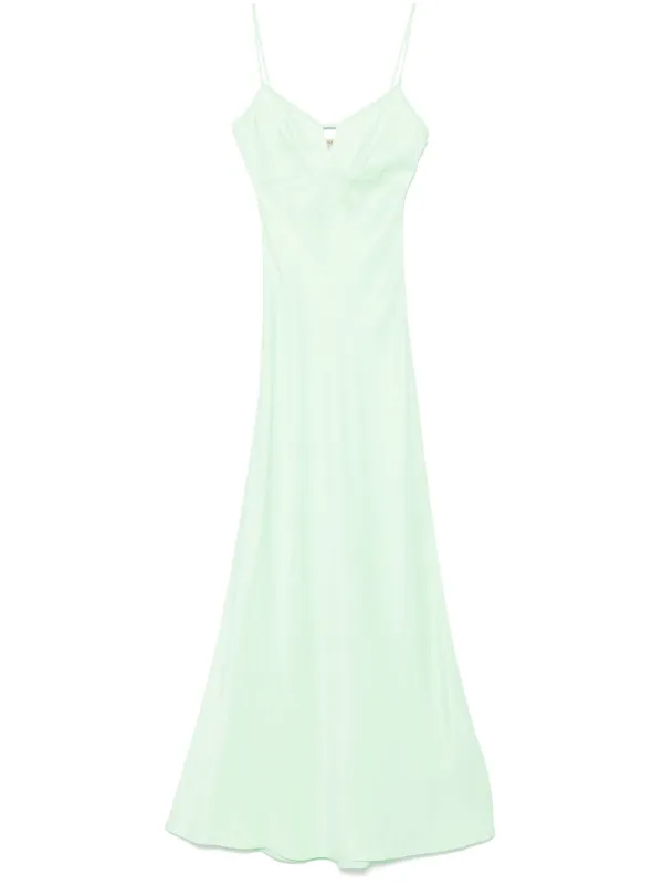 TWINSET Satin Maxi Dress | Green | FARFETCH