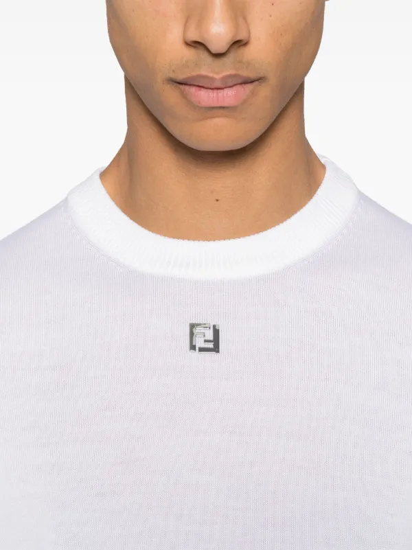 FENDI FF-motif Sweater White FARFETCH IN