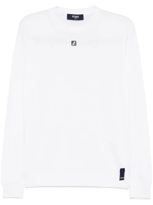 FENDI pull à motif FF - Blanc - FENDI - Modalova