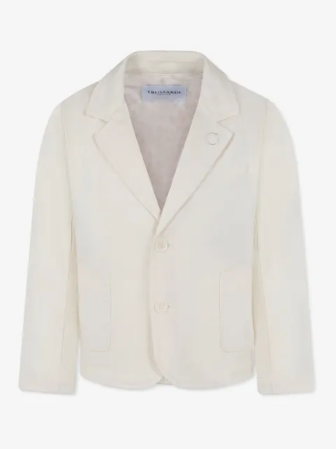TRUSSARDI JUNIOR embroidered logo blazer 