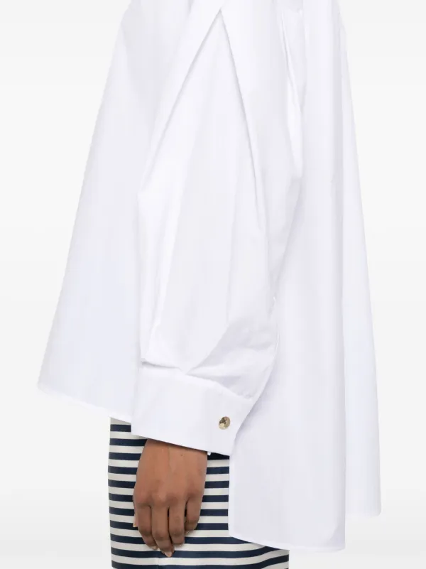 S MaxMara ホワイト シャツ長袖 40 レギュラーカラー