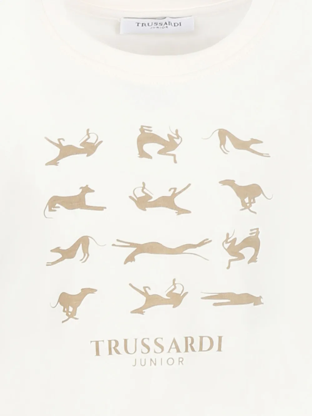 TRUSSARDI JUNIOR cotton T-shirt - Beige