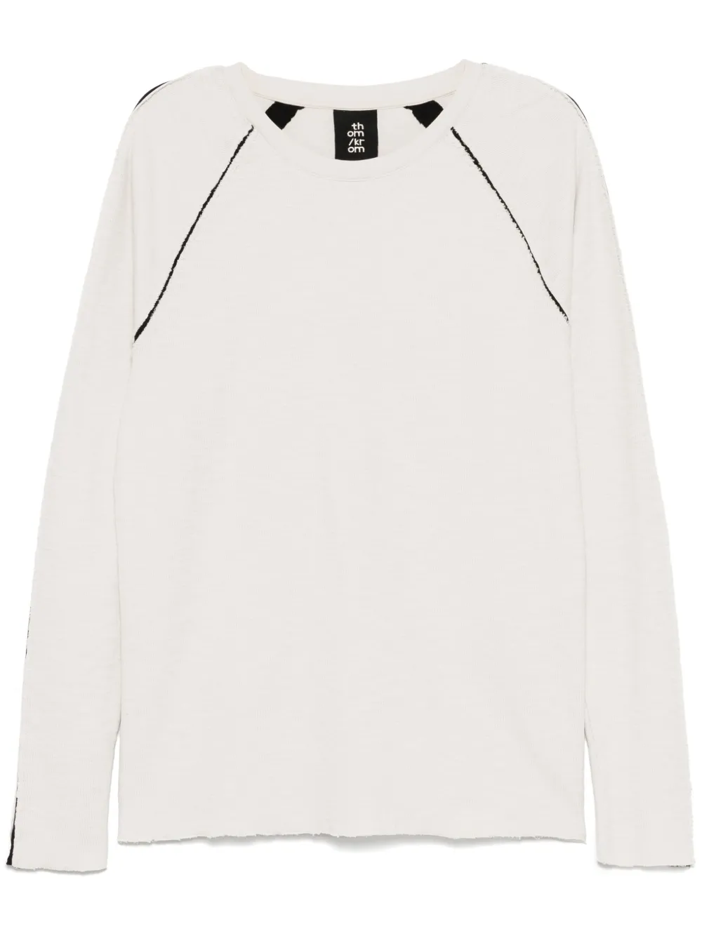 Thom Krom T-shirt met afwerking Beige