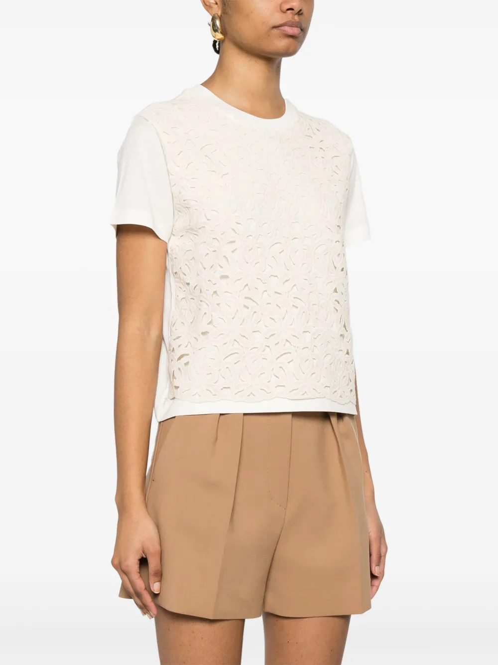 Moncler Macramé T-shirt Wit