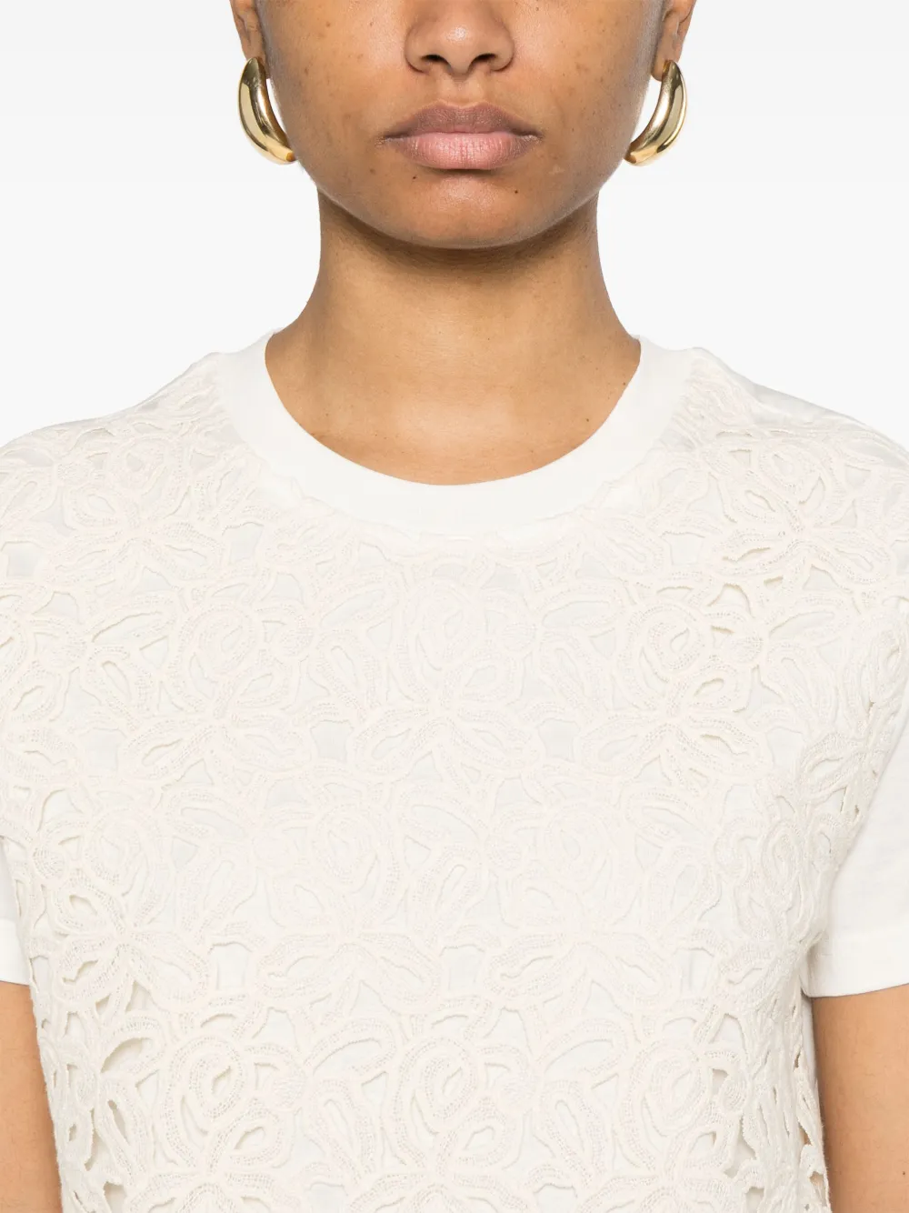 Moncler Macramé T-shirt Wit